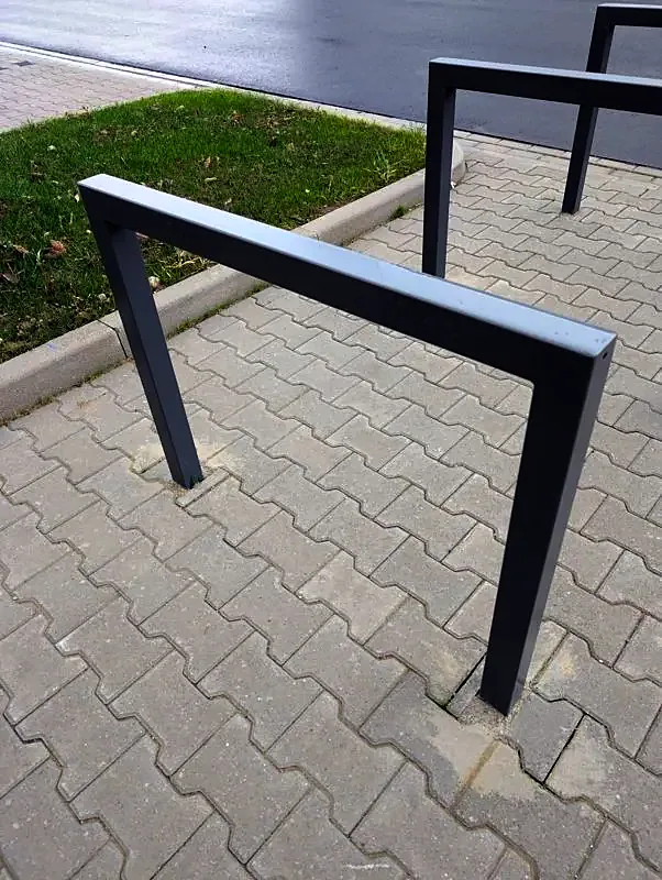 Fahrradbügel aus Vierkantrohr, anthrazit beschichtet